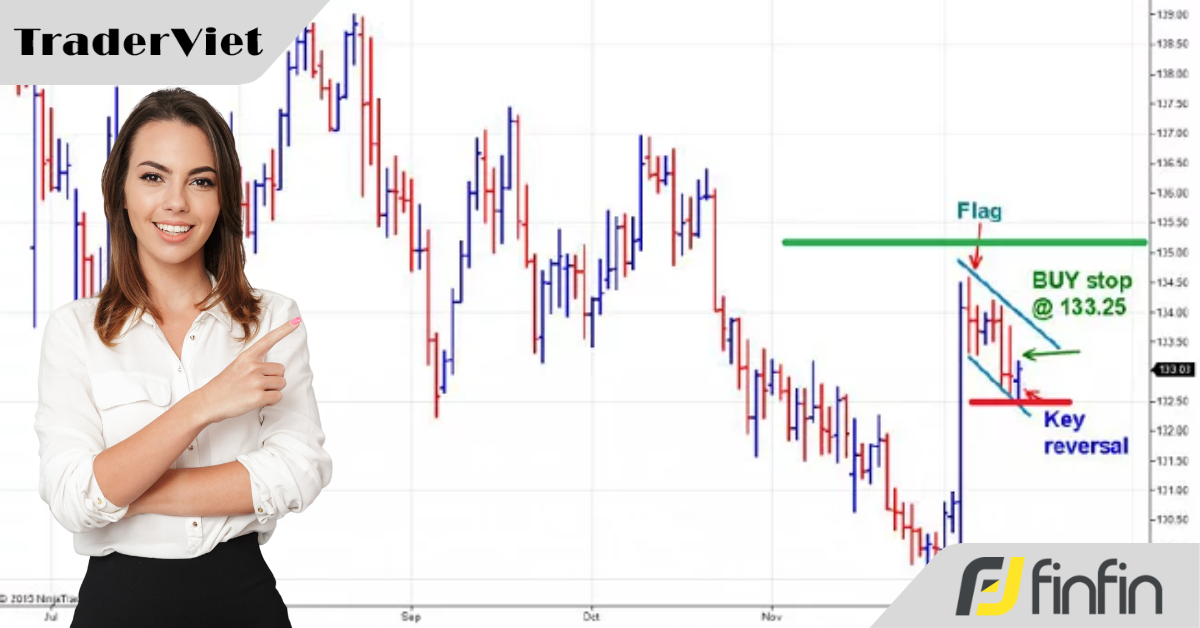 Hệ thống giao dịch sử dụng Mô hình cờ và Nến đảo chiều chủ chốt