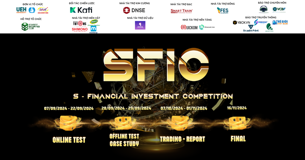 SCUE | S-FINANCIAL INVESTMENT COMPETITION 2024 | Mở Link Đăng Ký Vòng 1: Trắc Nghiệm Online