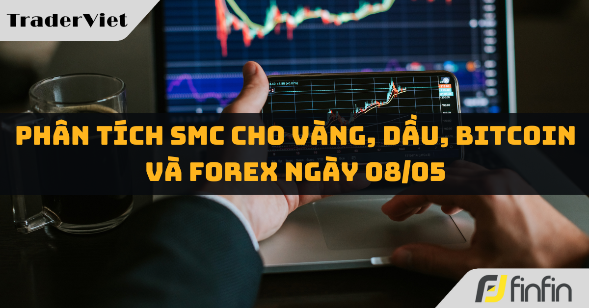 Phân tích SMC cho Vàng, Dầu, Bitcoin và Forex ngày 09/05: Sắp đến POI!