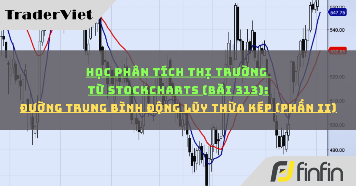 Học phân tích thị trường từ Stockcharts (Bài 313): Đường Trung bình động lũy thừa kép (phần ii)
