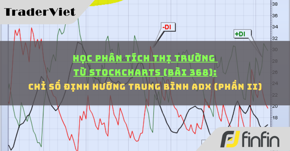 Học phân tích thị trường từ Stockcharts (Bài 368): Chỉ số định hướng trung bình ADX (phần ii)