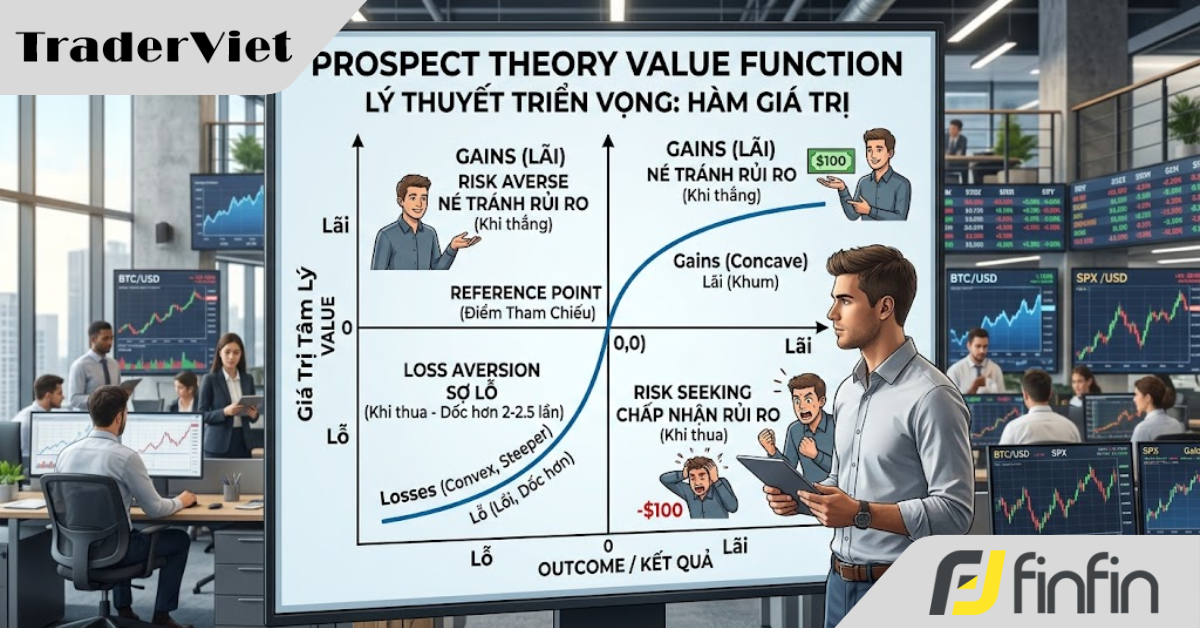 Lý Thuyết Triển Vọng (Prospect Theory): Khi bộ não được lập trình để bạn phải thua lỗ trong Trading