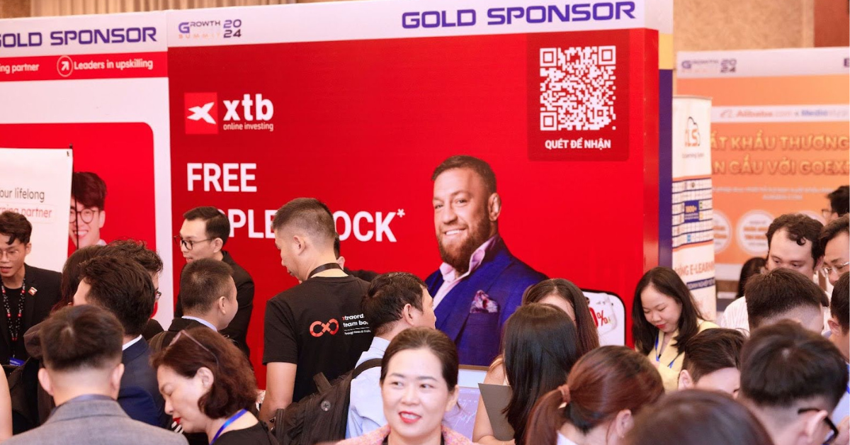 XTB tặng hơn 100 cổ phiếu Apple miễn phí tại sự kiện công nghệ GrowthVerse Summit 2024