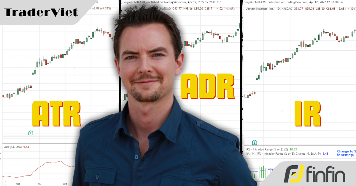 Trader chuyên nghiệp Cory Mitchell phân biệt "công dụng" của 3 chỉ báo đo lường biến động ATR, ADR và IR