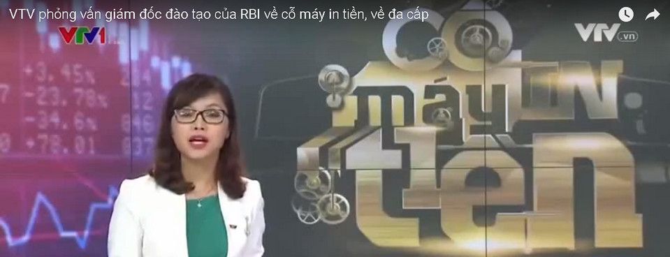 Giám đốc đào tạo Cty bán cỗ máy in tiền lợi nhuận 20% 1 ngày trả lời phỏng vấn VTV.