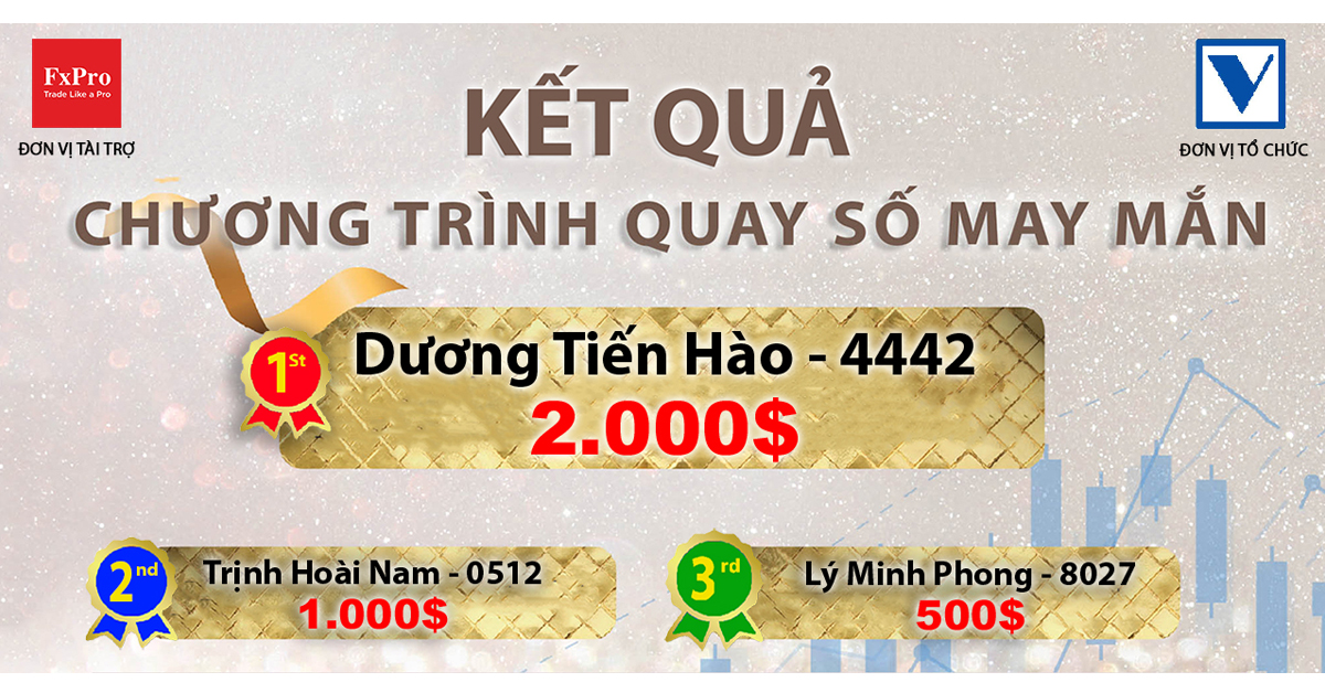 Kết quả trúng thưởng chương trình quay số may mắn - Offline TraderViet Talks 05