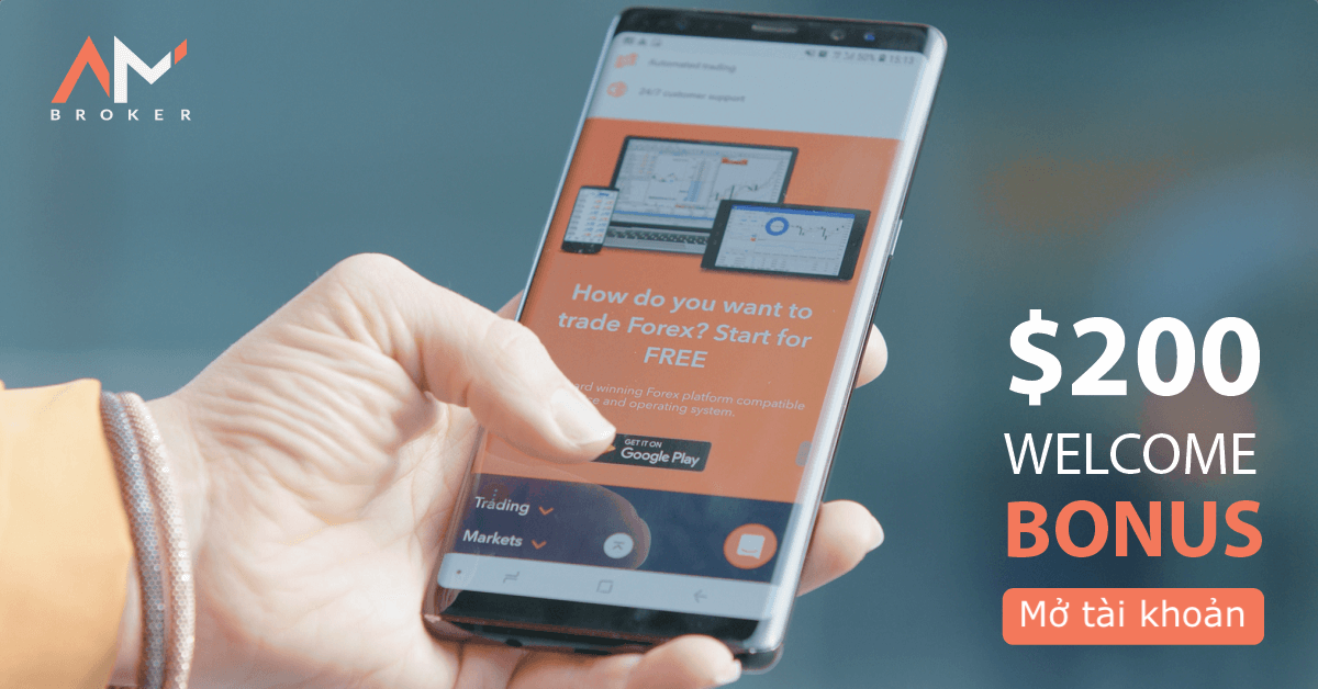 Ưu đãi kép từ AM Broker: $200 Welcome Bonus + Forex Trading MasterClass