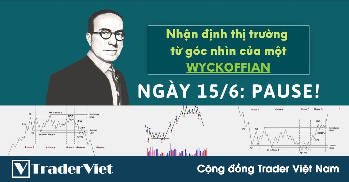 Nhận định Thị Trường dưới góc nhìn của một Wyckoffian - 15/6: Pause!