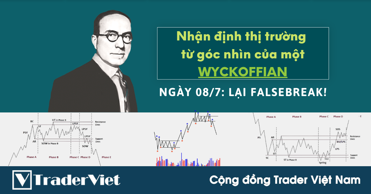 Nhận định Thị Trường dưới góc nhìn của một Wyckoffian ngày 08/7: Lại Falsebreak!