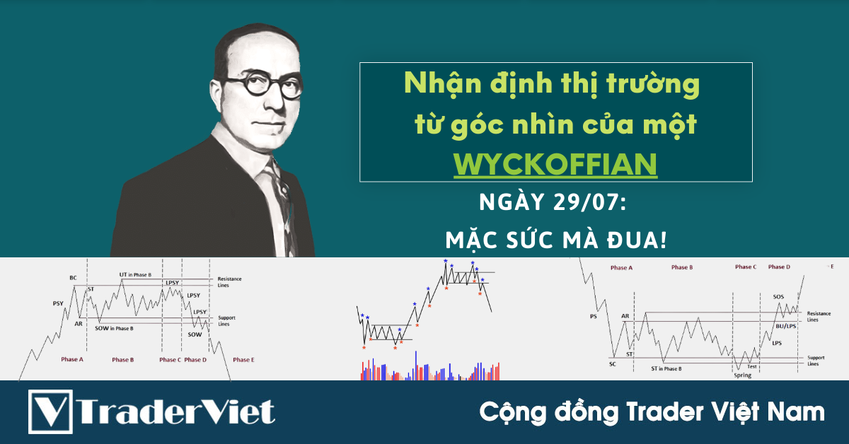 Nhận định Thị Trường dưới góc nhìn của một Wyckoffian - 29/7: Mặc sức mà đua!