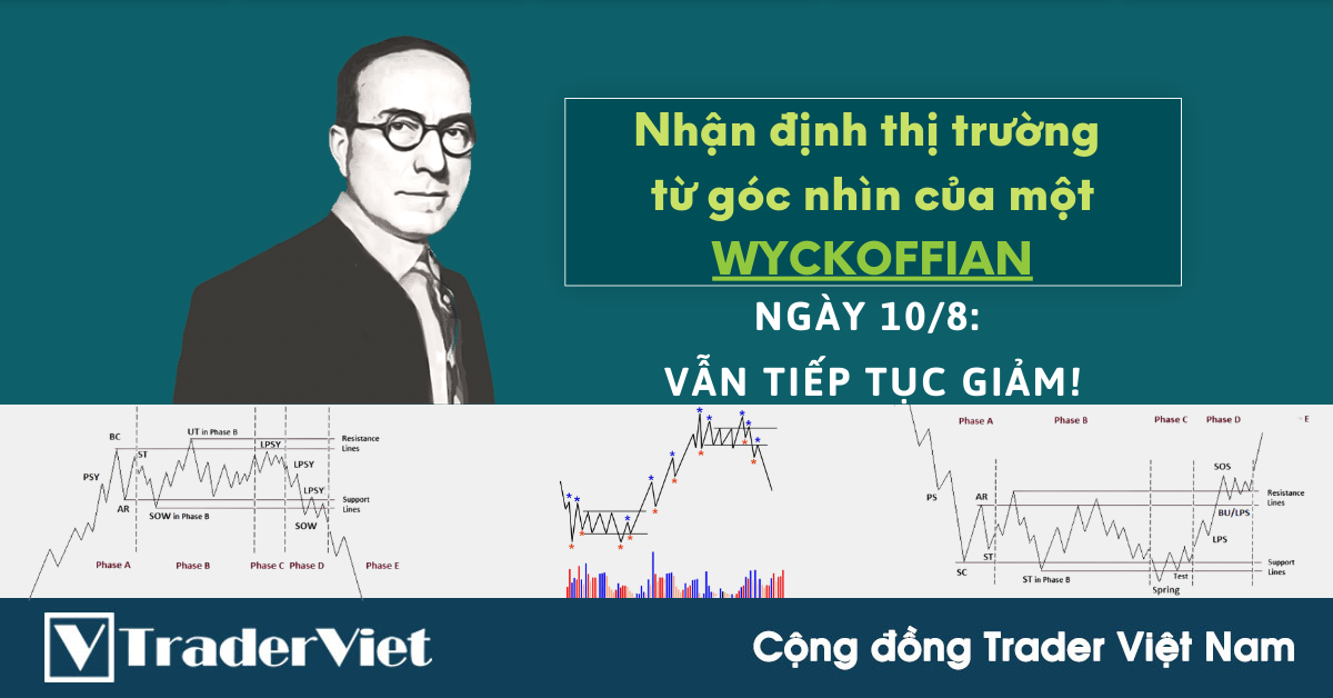 Nhận định Thị Trường dưới góc nhìn của một Wyckoffian - Ngày 10/8: Vẫn tiếp tục giảm!