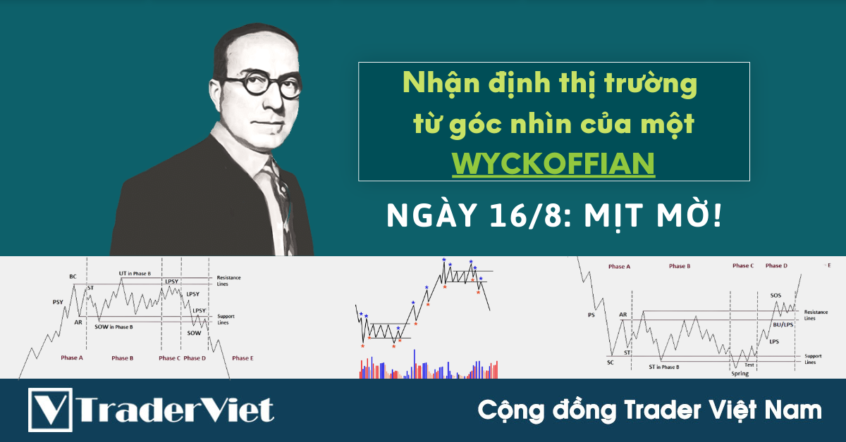 Nhận định Thị Trường dưới góc nhìn của một Wyckoffian - 16/8: Mịt mờ!
