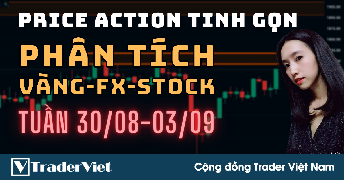 Phân Tích VÀNG-FOREX-STOCK Tuần 30/08-03/09 Theo Phương Pháp Price Action Tinh Gọn