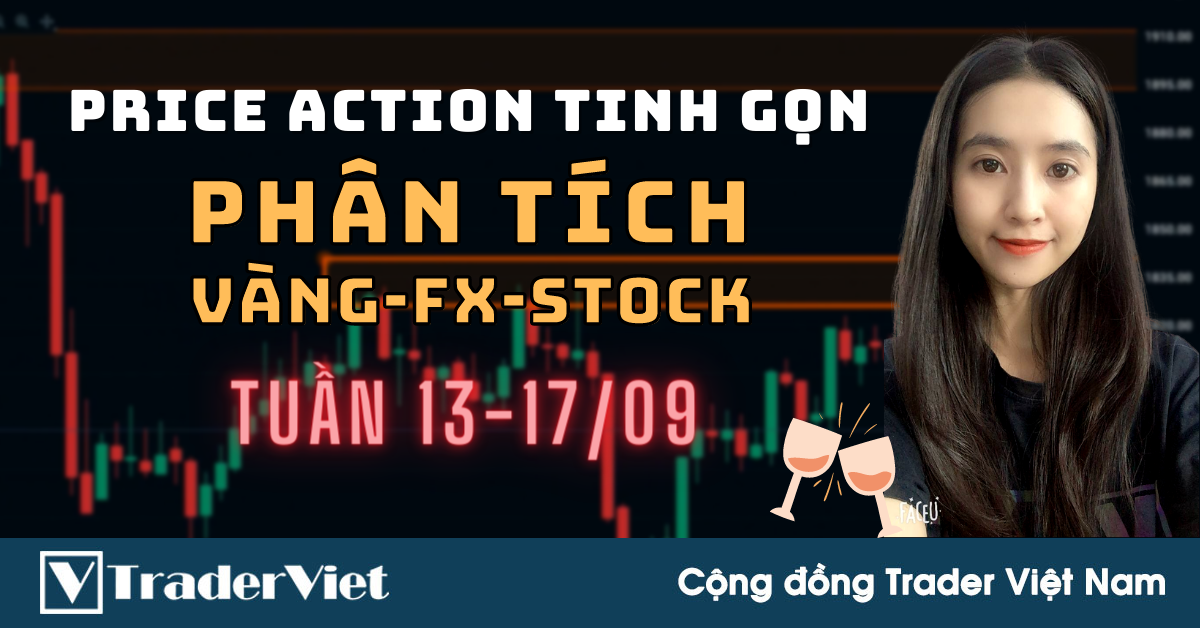 Phân Tích VÀNG-FOREX-STOCK Tuần 13-17/09 Theo Phương Pháp Price Action Tinh Gọn