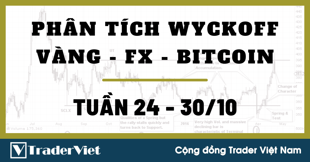 Phân Tích VÀNG-FOREX-BITCOIN Tuần 24-30/10 Theo Phương Pháp WYCKOFF