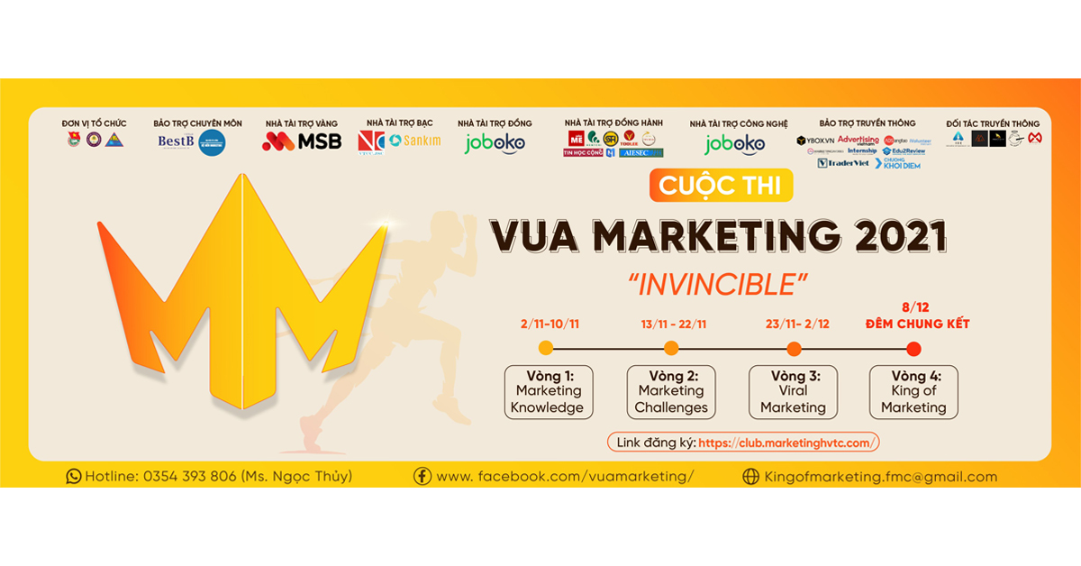 Mở Đơn Đăng Ký Cuộc Thi VUA MARKETING 2021 do CLB Marketing Học viện Tài chính - FMC tổ chức