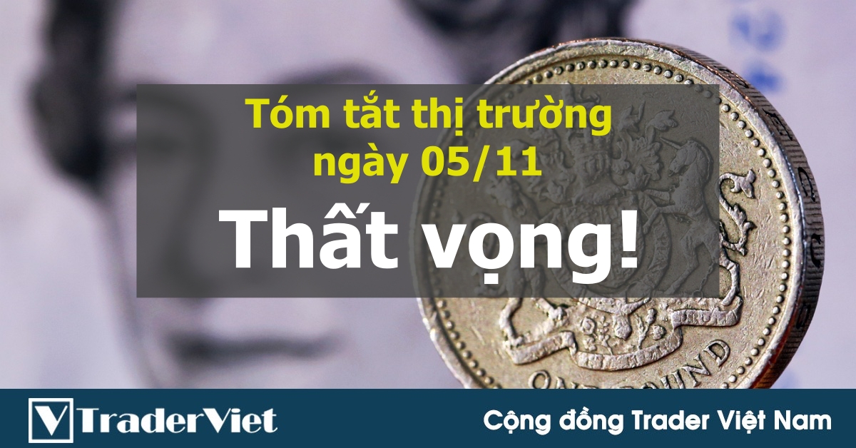 Tóm tắt diễn biến thị trường sau phiên Mỹ - đầu phiên Á ngày 05/11: Thất vọng!