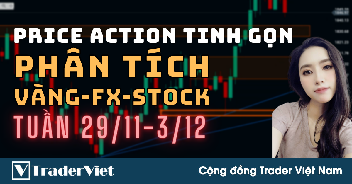 Phân Tích VÀNG-FOREX-STOCK Tuần 29/11-03/12 Theo Phương Pháp Price Action Tinh Gọn