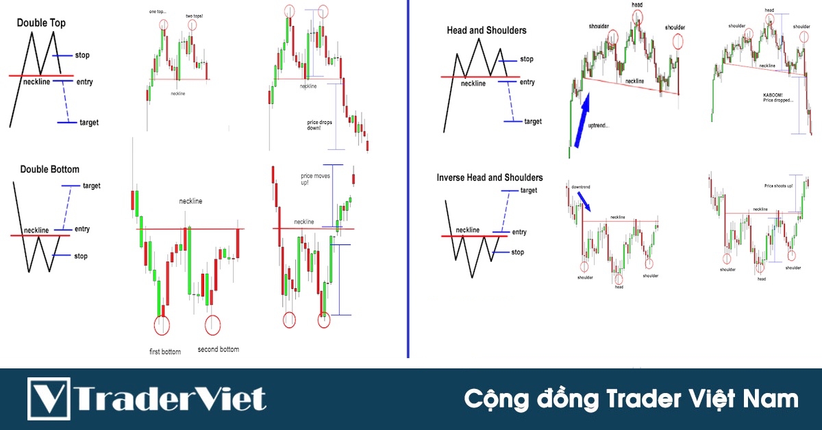 Phân tích mô hình Head & Shoulders và Rounding top/bottom qua góc nhìn Volume