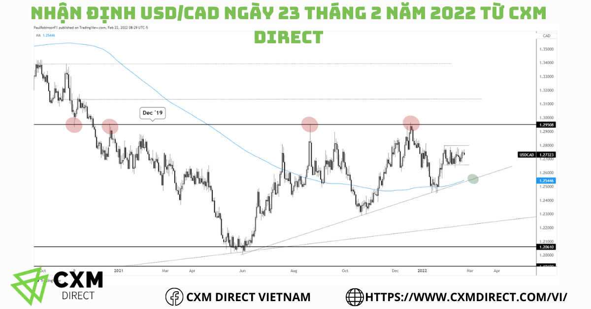 ⭐Dự Báo USD/CAD Ngày 23 Tháng 2, 2022 Từ CXM Direct