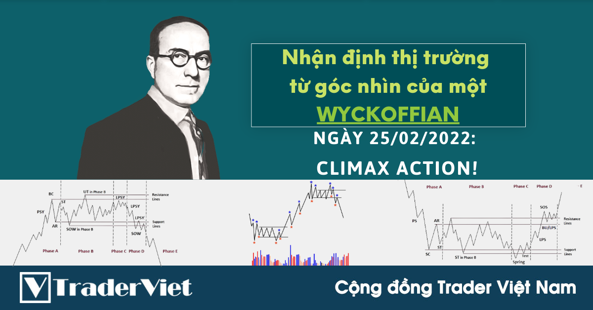 Nhận định thị trường dưới góc nhìn Phương pháp Wyckoff - 25/02/2022 - Climax Action!