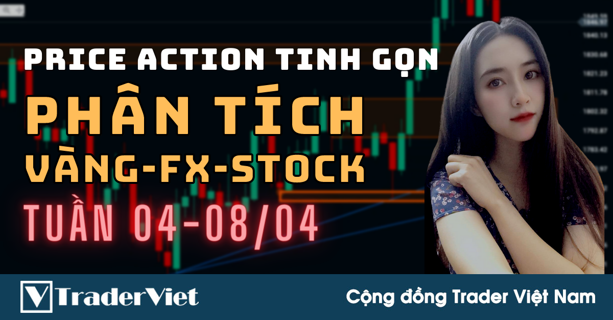 Phân Tích VÀNG-FOREX-STOCK Tuần 04-08/04 Theo Phương Pháp Price Action Tinh Gọn