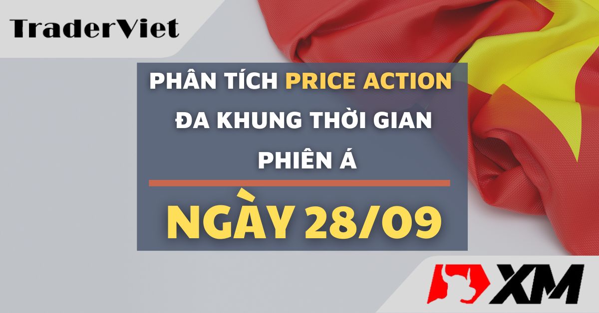 Phân tích Forex và Vàng hôm nay (28/09) - Phiên Á - Phân tích Price action Đa khung thời gian